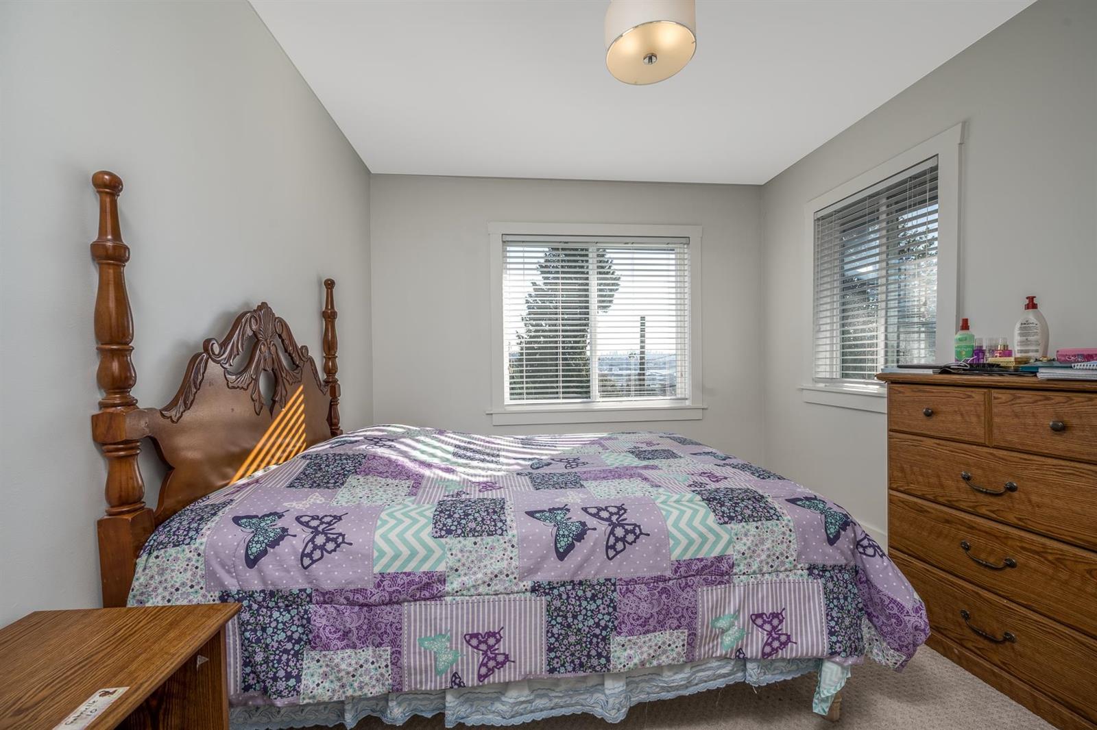 A bedroom under the eaves.