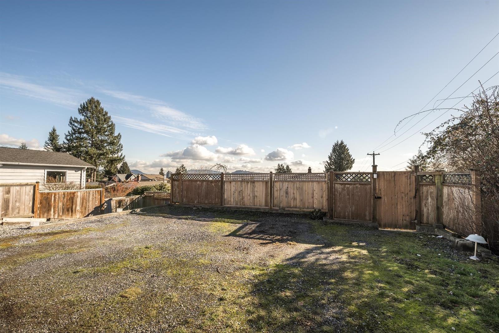 The open ground at the rear.