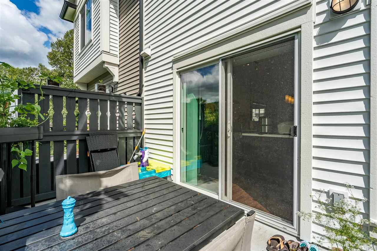The deck from the far end, the doors open onto the main floor.